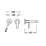 Baterie incastrata lavoar, monocomanda, TRES Flat, Crom lucios, corp incastrat inclus