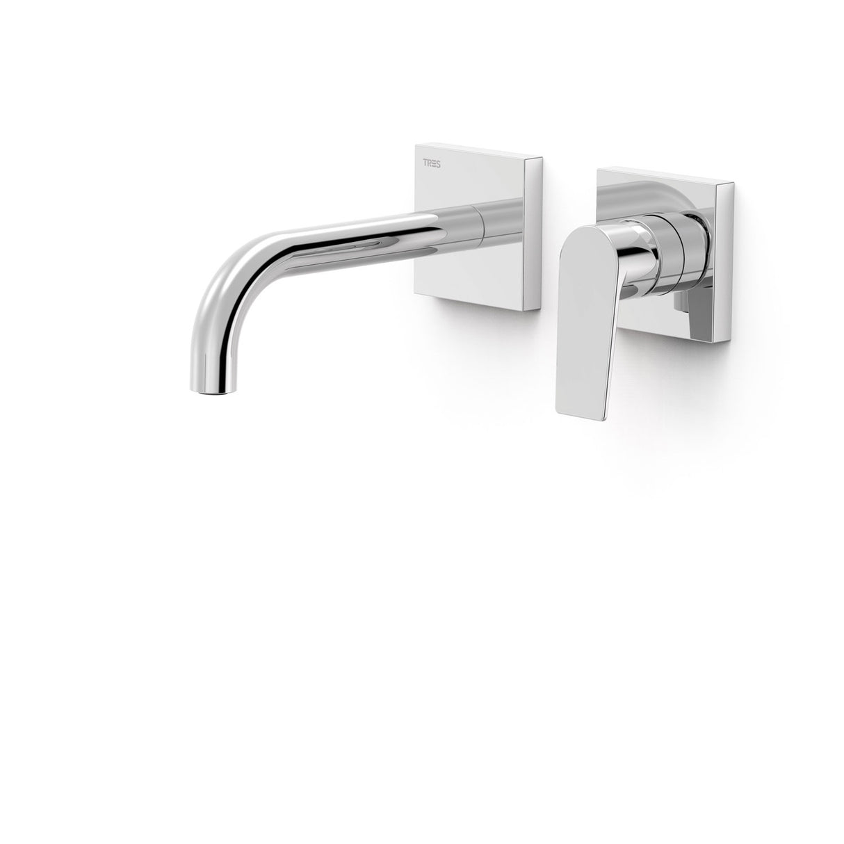 Baterie Lavoar Project Tres, Din Perete, Pipa 18 Cm, Corp Incastrat Inclus, Crom