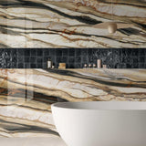 Gresie Abk Sensi 900 Oyster Gold, Aspect Marmura, Mat, 120X120 Cm