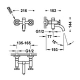 Baterie cada cu 2 iesiri TRES Mont Blanc, Negru mat