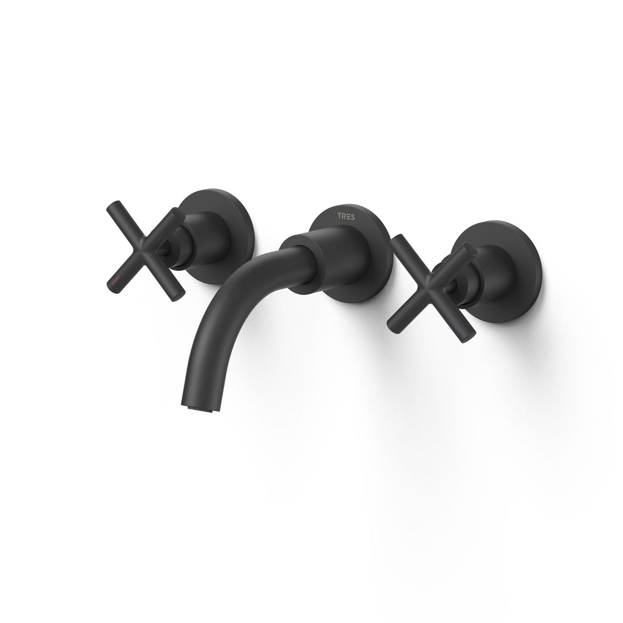 Baterie lavoar incastrata TRES Mont Blanc Negru mat