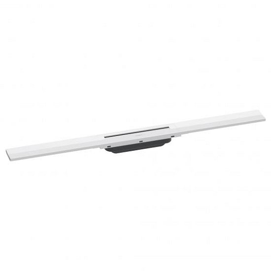 Raindrain Flex, Hansgrohe Rigola Dus Otel Inoxidabil Ajustabila 800 Mm (Necesita Ubox), Matt White