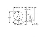 Ornament Baterie Cada/Dus Incastrata Grohe  Essence Pt Smartbox