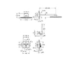Sistem Dus Termostatic Incastrat Grohe Grohtherm Smartcontrol, Rainshower 310 Smartactive Cube, 2 Jeturi, Set Dus Euphoria Cube Stick, Furtun Silverflex 150 Cm