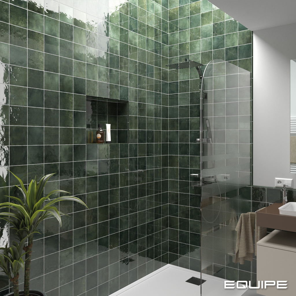 Faianta Equipe, Artisan Moss Green, Lucios, Aspect Uni, 3,2x13,2cm