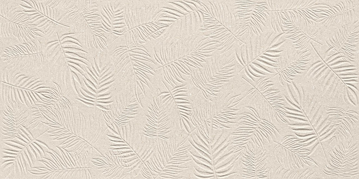 Faianta Atlas Concorde, 3D Wall Carve Leaf Ivory, Aspect Uni, Mat, 40x80cm