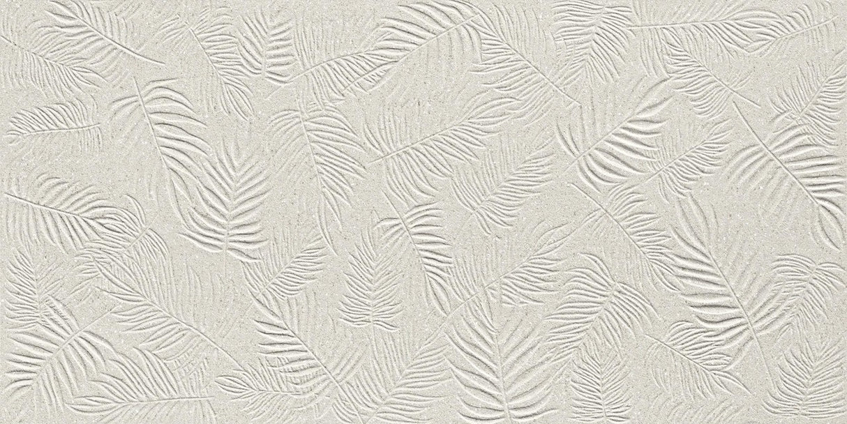 Faianta Atlas Concorde, 3D Wall Carve Leaf Pearl, Aspect Uni, Mat, 40x80cm