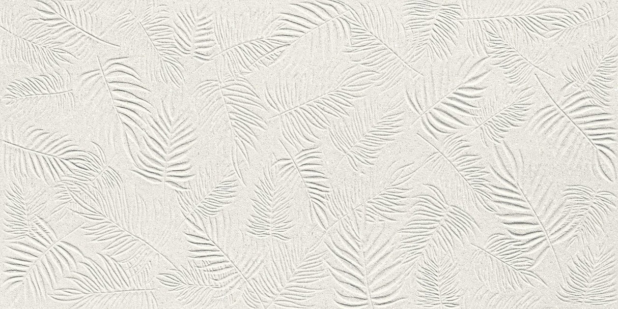 Faianta Atlas Concorde, 3D Wall Carve Leaf White, Aspect Uni, Mat, 40x80cm