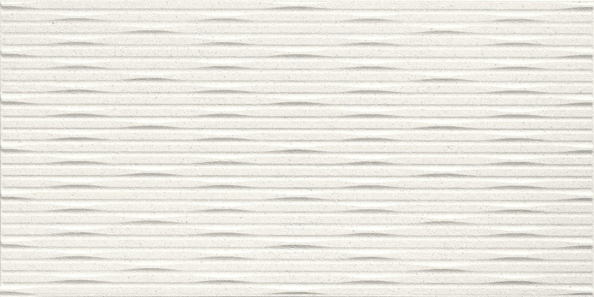 Faianta Atlas Concorde, 3D Wall Carve Whittle White, Aspect Uni, Mat, 40x80cm