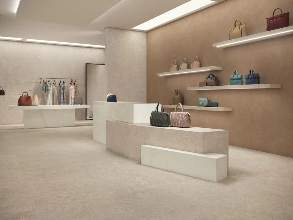 Gresie Atlas Concorde, Boost Stone Ivory Matte, Aspect Piatra, Mat, 60X120 Cm