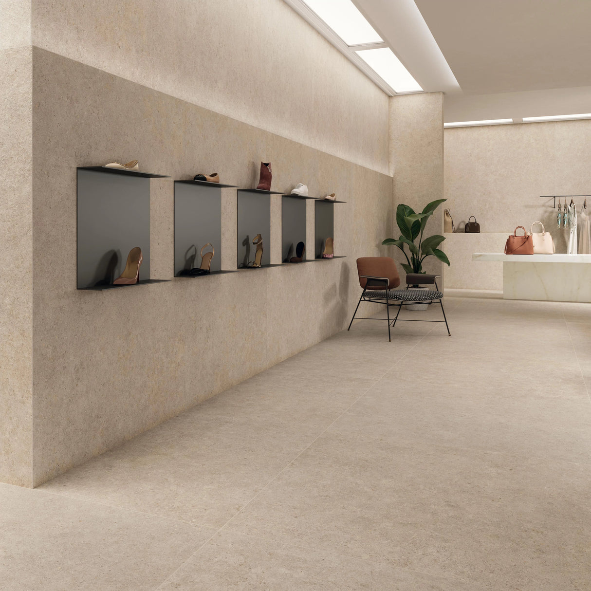 Gresie Atlas Concorde, Boost Stone Ivory Matte, Aspect Piatra, Mat, 120X120 Cm