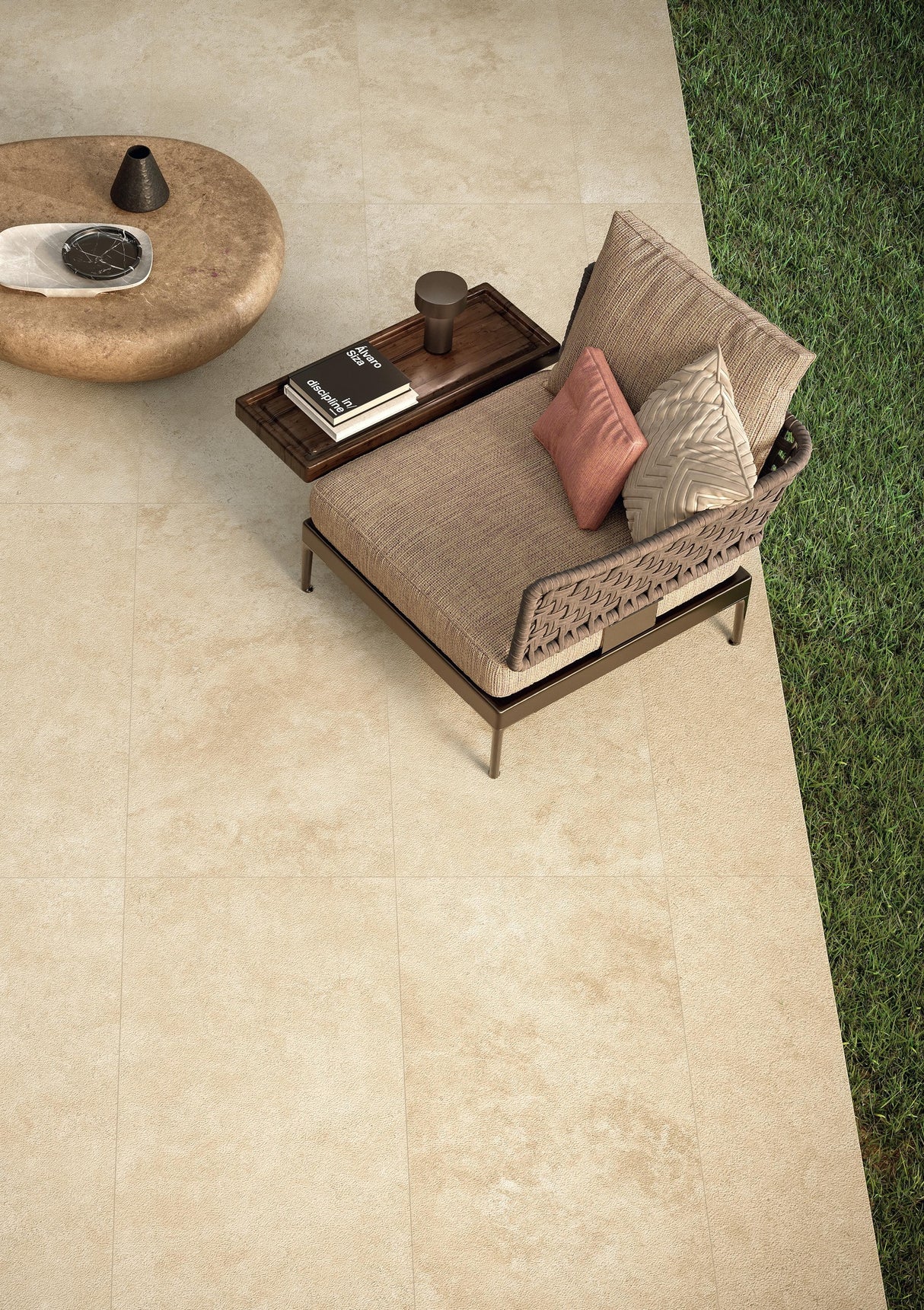 Gresie Atlas Concorde, Marvel Travertine Sand Cross, Aspect Travertin, Mat, 120x278 cm