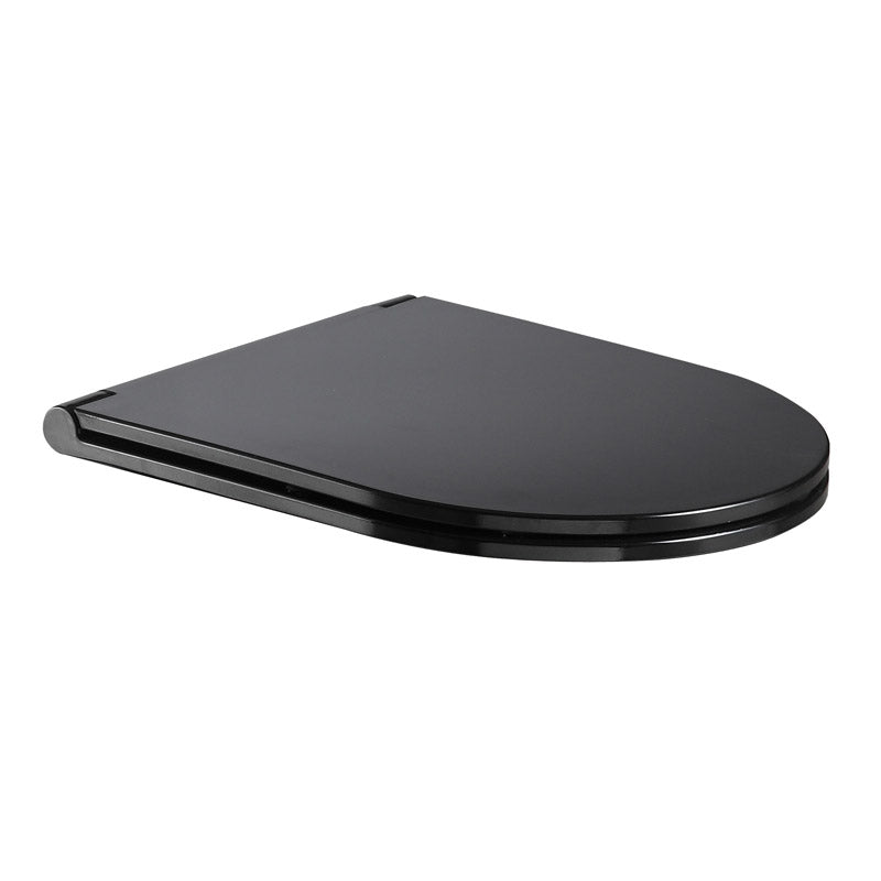 Capac wc WELLIS CLEMENT BLACK , cu balamale soft close, negru mat, fixare Quick Release