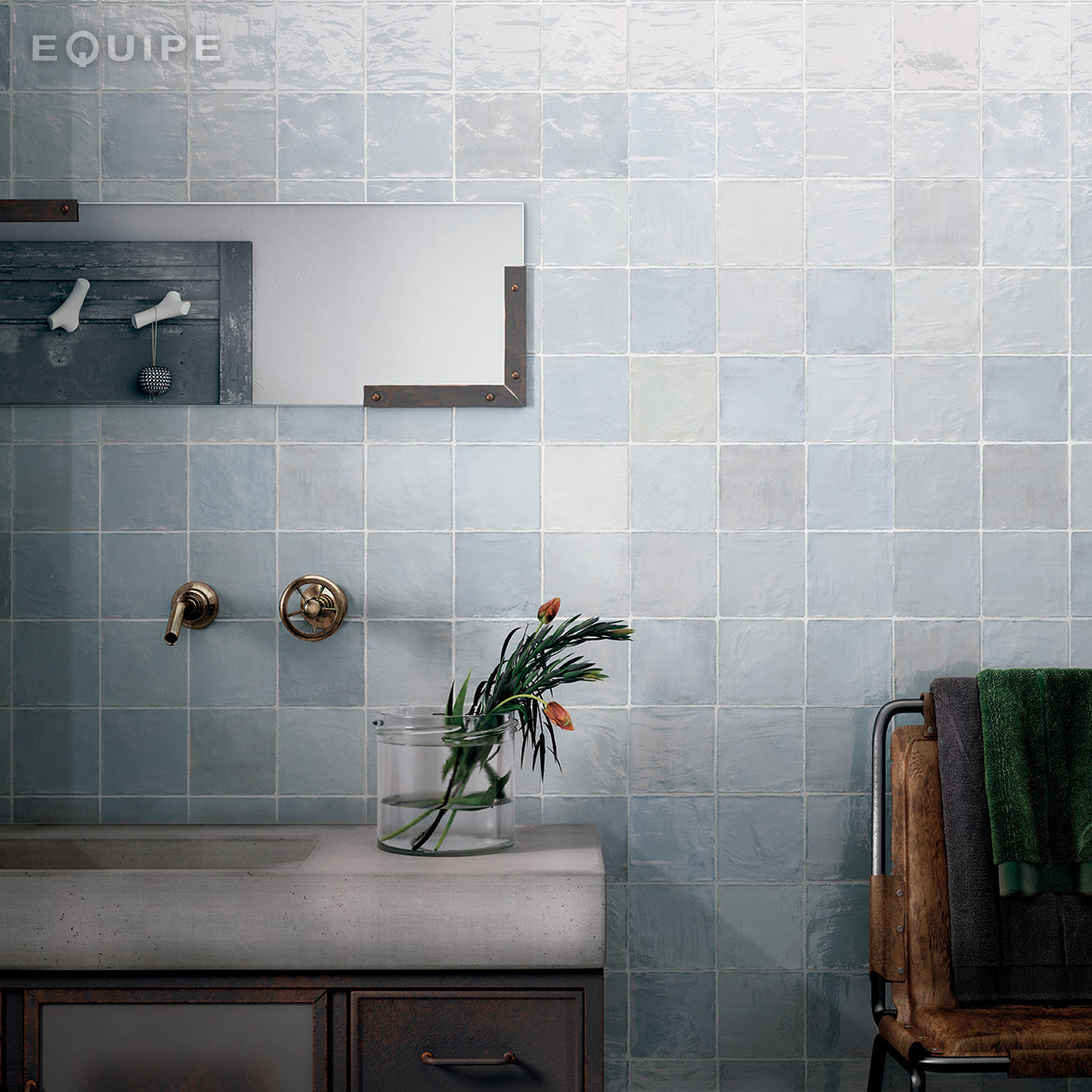 Faianta Equipe La Riviera Lavanda Blue, Lucios, Aspect Uni, 13,2x13,2cm