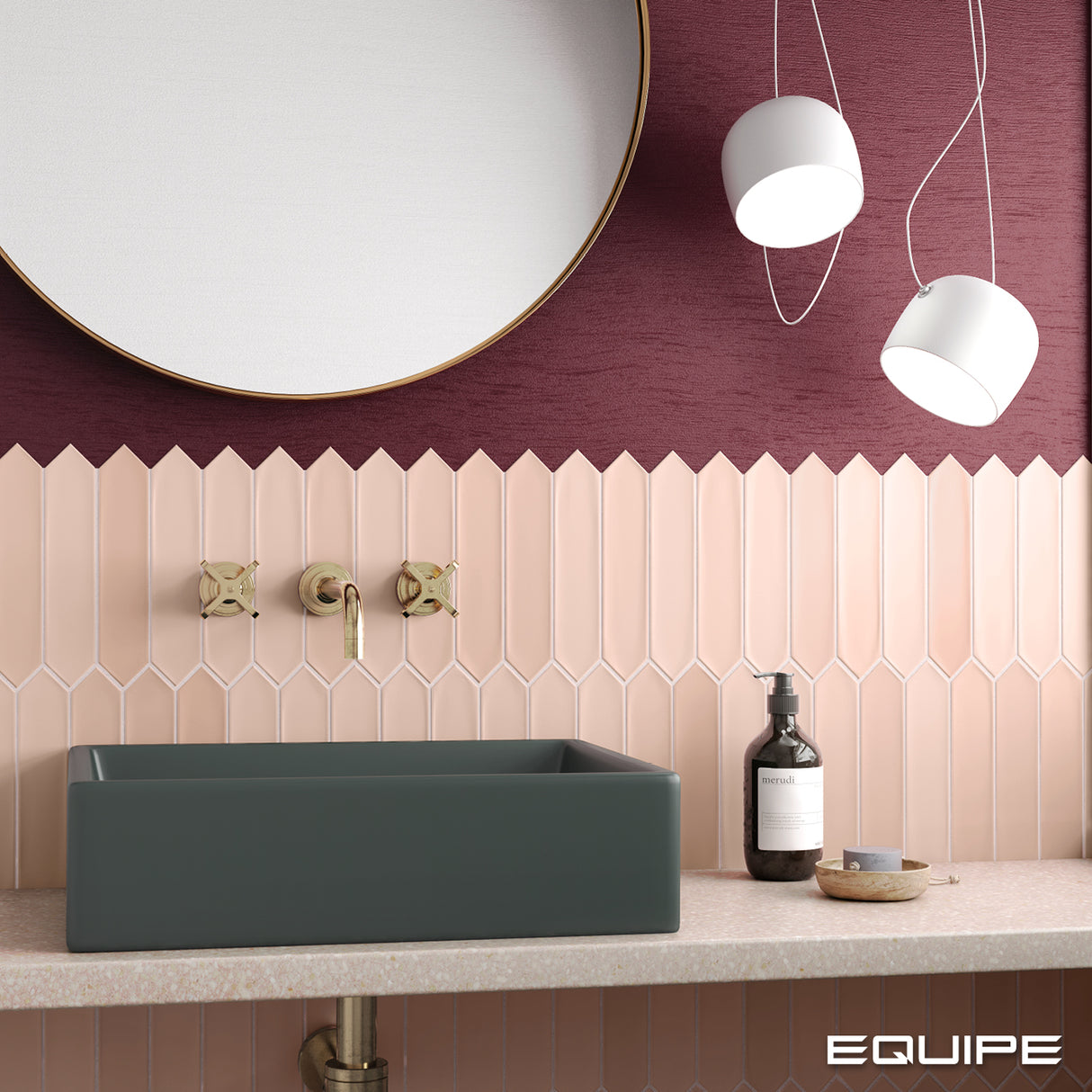 Faianta Equipe Lanse Rose, Mat, Aspect Uni, 5x25cm