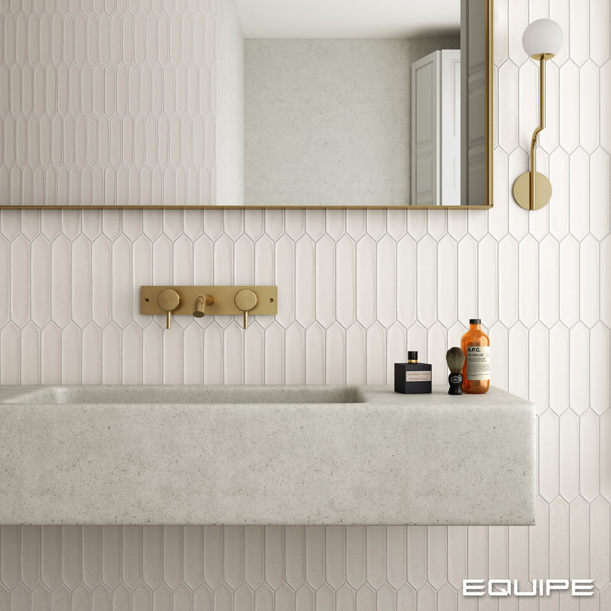 Faianta Equipe Lanse White, Mat, Aspect Uni, 5x25cm