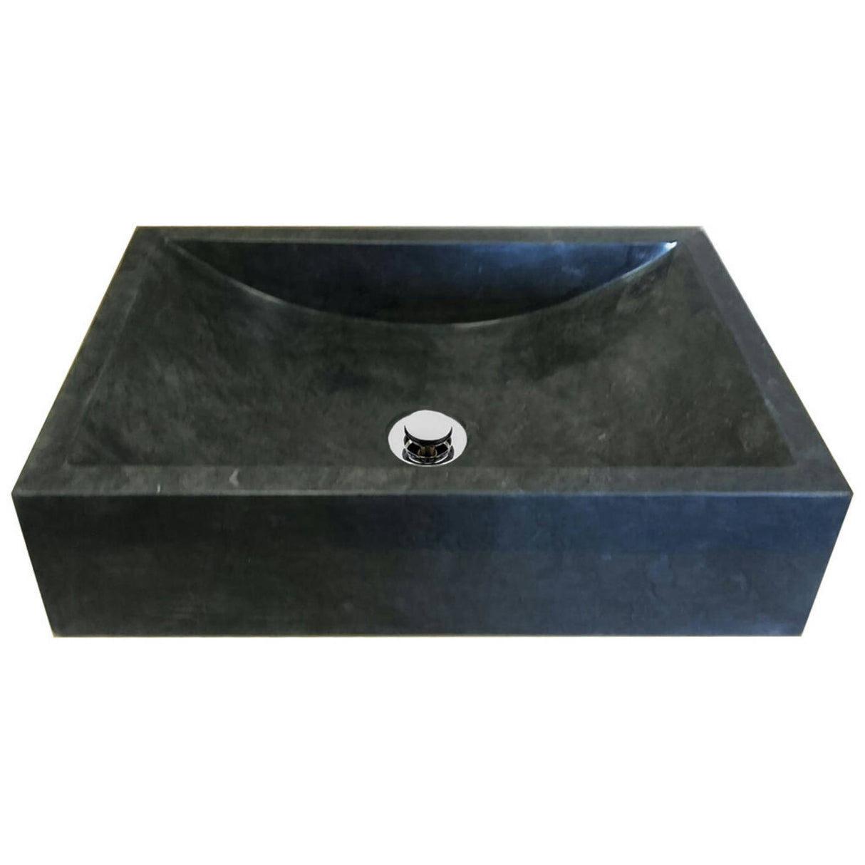 Lavoar Mosavit Nerja Negro, Piatra naturala, pe blat, 50x35x12 cm