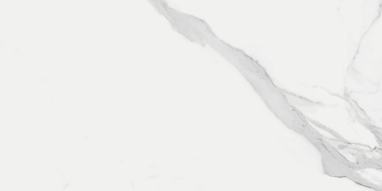 Gresie Tuscania White Marble Statuario, Aspect Marmura, Lucios, 120x120