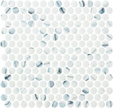 Mozaic Onix, Penny Ecostones Calcatta Blue Matte, Mat, Sticla, Aspect Multicolor, 29x29cm
