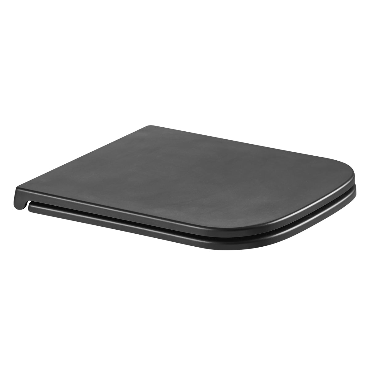 Caapc wc WELLIS AURORA BLACK, cu balamale soft close, negru mat, fixare Quick Release