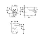 Bideu Grohe Essence Suspendat, Pure Guard, 54X35.5