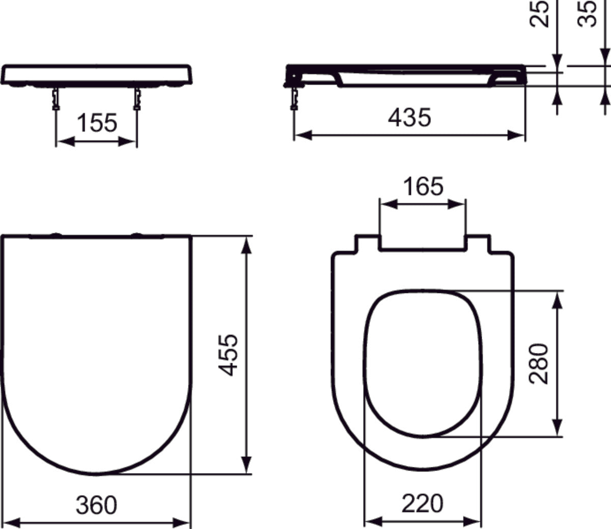 Capac Wc Ideal Standard  Blend Curve, Soft-Close