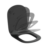 Capac Wc Ideal Standard Tesi Subtire Soft-Close Silk Black Negru