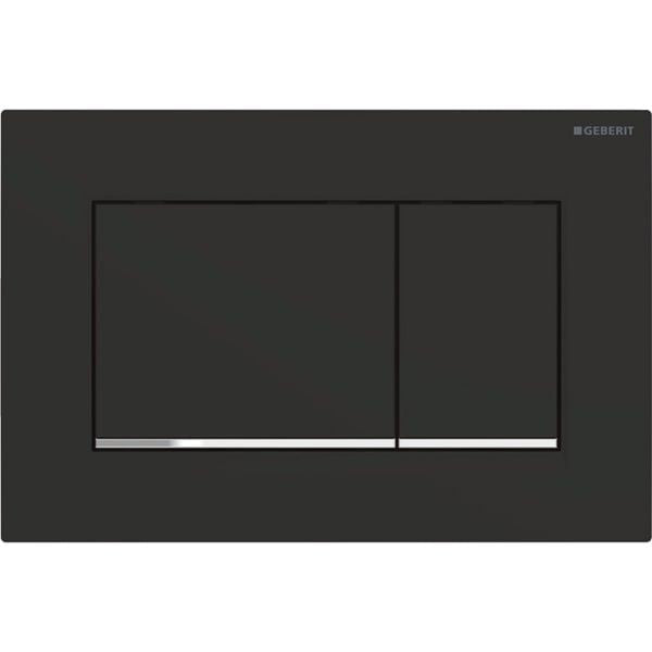 Clapeta Actionare Rezervor Incastrat Geberit Sigma 30 Negru Mat Lacuit-Crom Easy To Clean