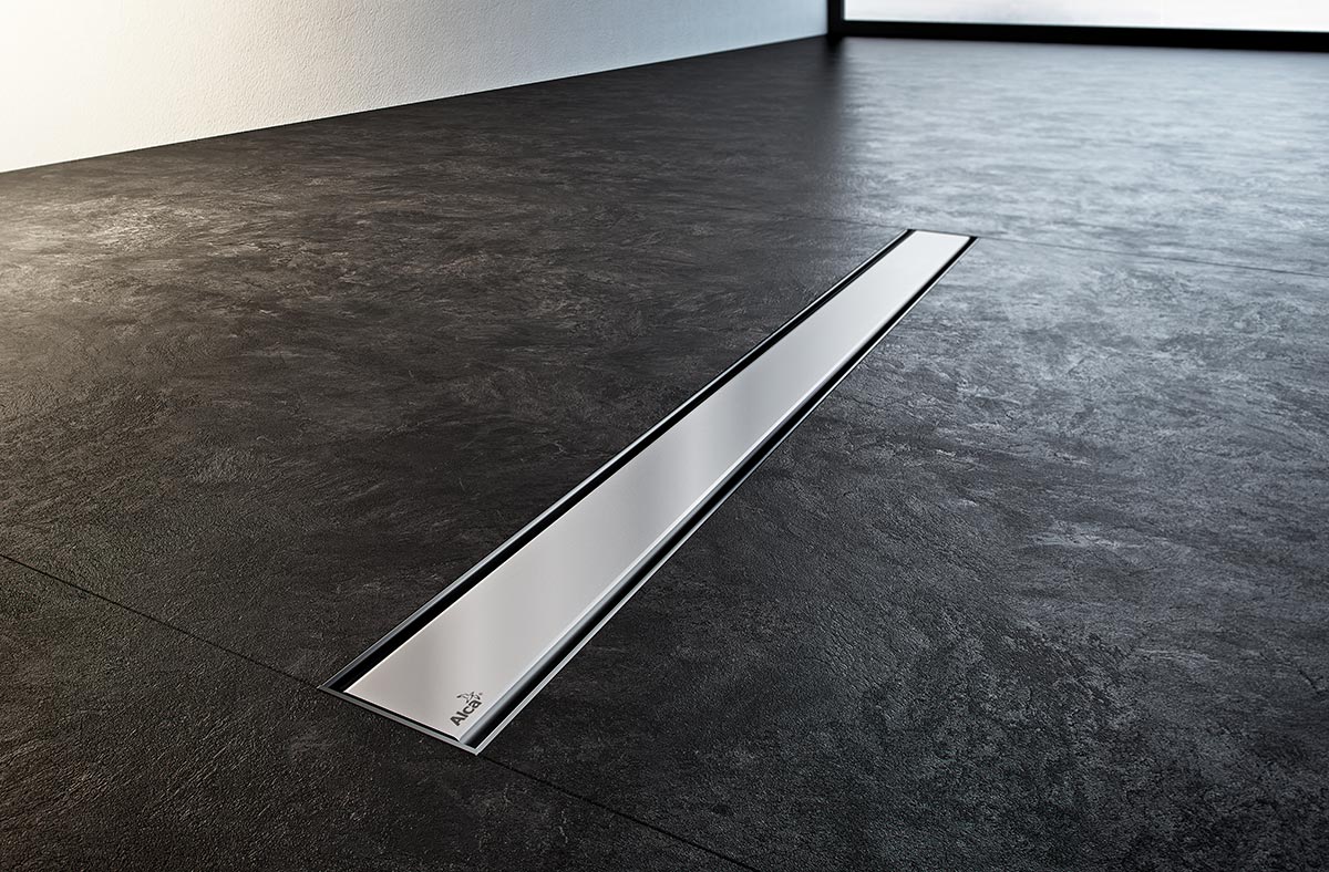 Canal De Scurgere Alca Apz13 Double, Fit And Go, Cu Gratar Simplu/Placi Ceramice, 750Mm, Otel Inoxidabil Mat