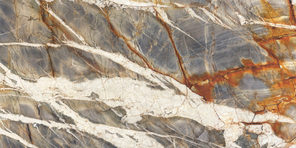 Gresie Fiandre, Marmi Maximum Blue Tempest, Aspect Mamura, Lucios, 150x300