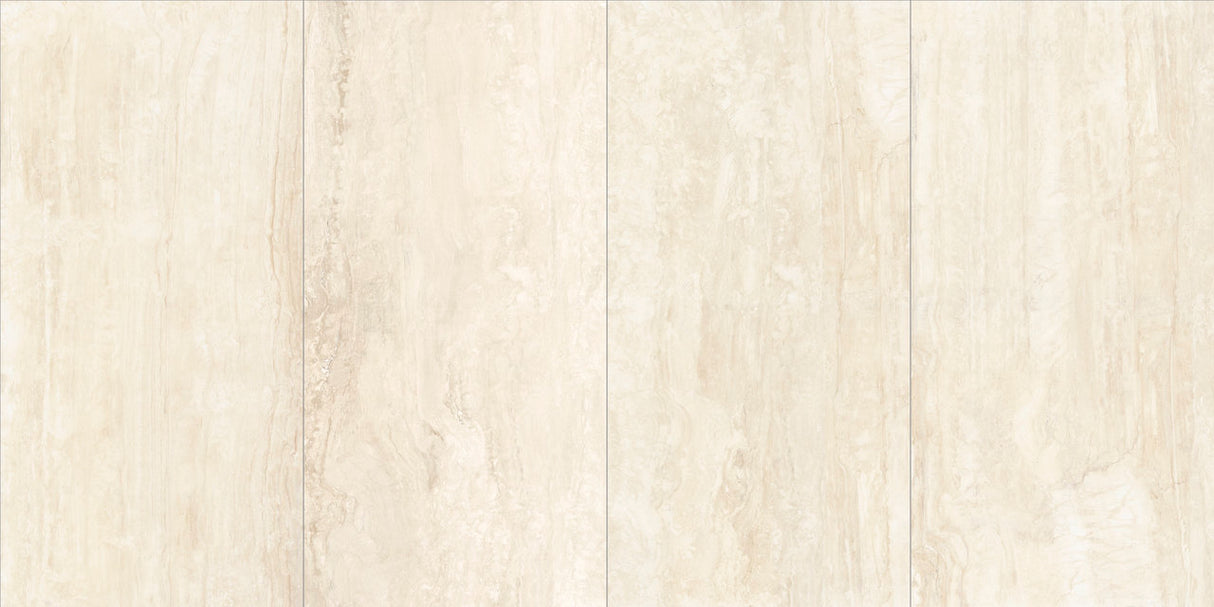 Gresie Fiandre, Marmi Maximum Ethereal Travertino, Aspect Mamura, Lucios, 150x300