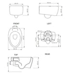 Vas Wc Gsg Touch Suspendat Rimless, 38,5X55 Cm, Cu Sistem De Prindere Inclus, Alb Lucios