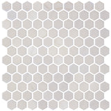 Mozaic Onix, Hex Opalo White, Mat, Sticla, Aspect Uni, 29x29cm