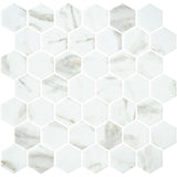 Mozaic Onix, Hex XL Athena Matte, Mat, Sticla, Aspect Marmura, 29x29cm