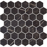 Mozaic Onix, Hex XL Coimbra Textured, Mat, Sticla, Aspect Marmura, 29x29cm