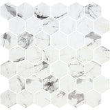 Mozaic Onix, Hex XL Fosco Matte, Mat, Sticla, Aspect Marmura, 29x29cm