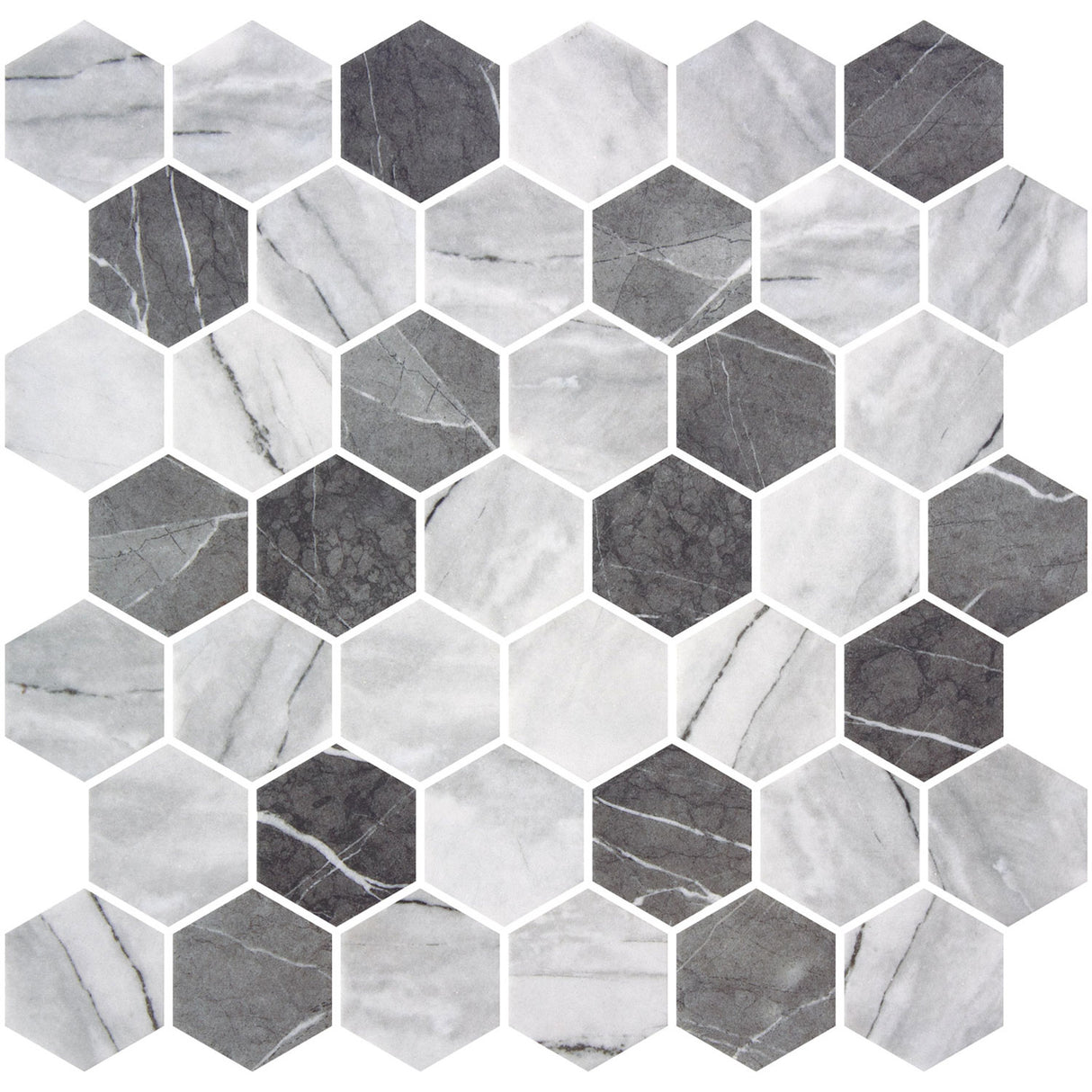 Mozaic Onix, Hex XL Glasgow Matte, Mat, Sticla, Aspect Marmura, 29x29cm