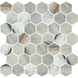Mozaic Onix, Hex XL Canvas Lube, Mat, Sticla, Aspect Marmura, 29x29cm