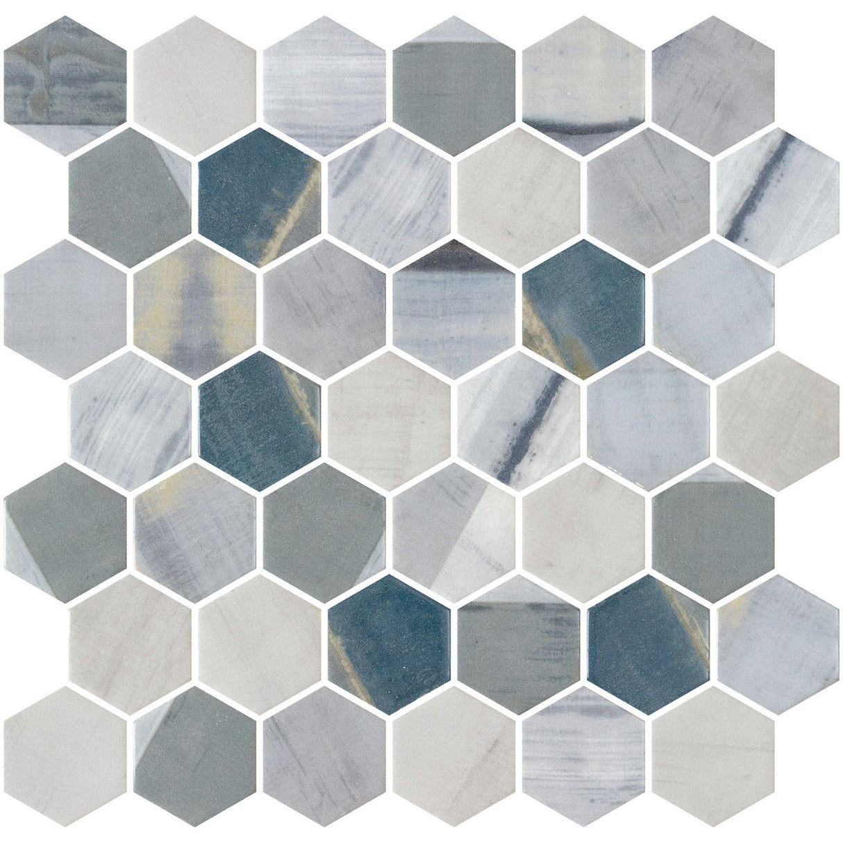Mozaic Onix, Hex XL Canvas Nora, Mat, Sticla, Aspect Marmura, 29x29cm