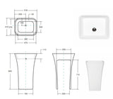 Lavoar Bescofreestanding Assos 40X50X85, Black&White