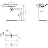 Lavoar Ideal Standard Connect Air Pentru Montaj Pe Mobilier 64 Cm