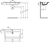 Lavoar Ideal Standard Connect Air Pentru Montaj Pe Mobilier 84 Cm