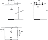 Lavoar Ideal Standard Strada 60X42 Cu Gaura Pentru Baterie Si Preaplin
