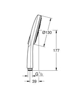 Para Dus Grohe  Rainshower Smartactive 130, 3 Jet, Brushed Cool Sunrise