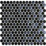 Mozaic Onix, Penny NatureGlass Opalo Glass, negru lucios-mat, Aspect Sticla, 29x29cm