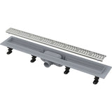 Canal De Scurgere Alca Apz10 Simple Cu Gratar Perforat, 650Mm, Otel Inoxidabil Mat