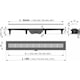 Canal De Scurgere Alca Apz10 Simple Cu Gratar Perforat, 650Mm, Otel Inoxidabil Mat