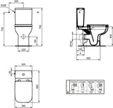 Rezervor Wc Ideal Standard  I.Life B, 3/6 L, Dubla Actionare, Alimentare Laterala, Alb