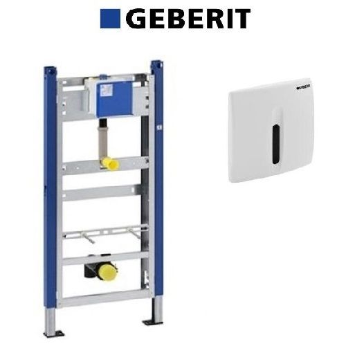 Pachet Geberit Duofix Basic Pisoar Cu Spalare Actionata Electronic Cu Infrarosu Alb Inclusa