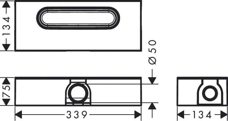 Ubox Universal, Hansgrohe Set Instalare Standard Rigola Dus, H.Min. 75 Mm, Dn 50